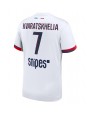 Billige Paris Saint-Germain Khvicha Kvaratskhelia #7 Bortedrakt 2025-26 Kortermet